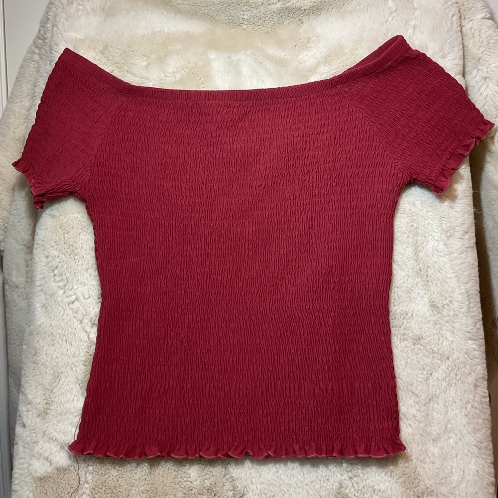 Pink Rose Women's Off-Shoulder Fushia Blouse